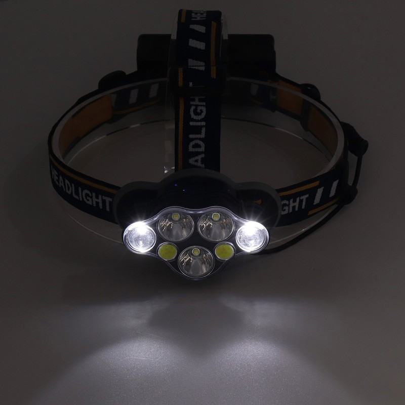 7 Core Headlight Long Range USB Rechargeable Headlamp Outdoor Work