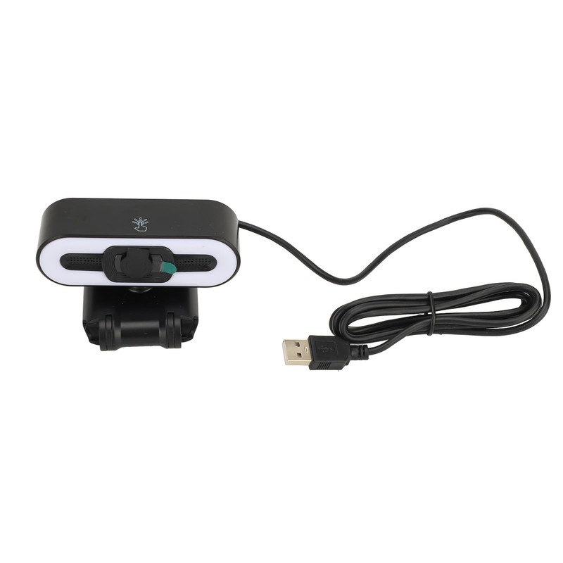 Webcam with Light, 4K Webcam Computer Camera, USB Camera with