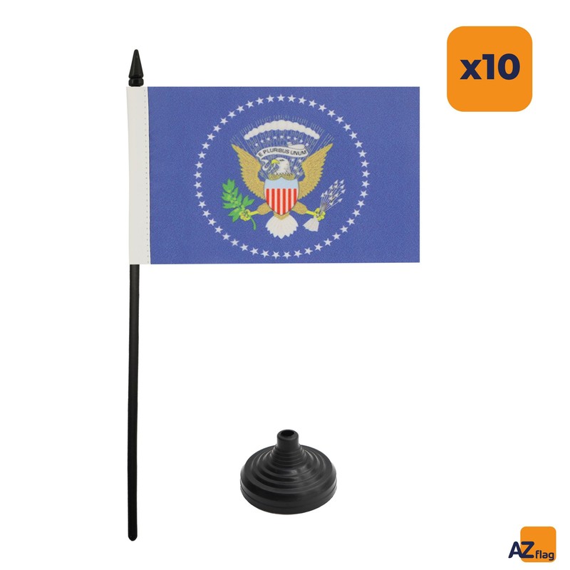 AZ FLAG - 10 x USA President Table Flags -