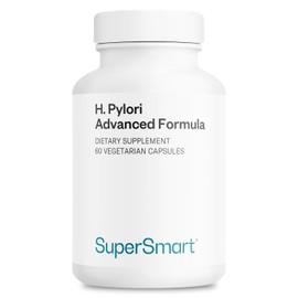 Supersmart H. Pylori Advanced Formula (Mastic Gum, Probiotics & Prebiotic) - Complete Action | Made in USA | Non-GMO & Gluten Free - 60 Vegetarian Capsules