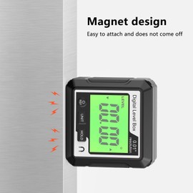 3in1 Magnetic Inclinator Digital Level and Angle Finder Versatile 4 * 90° Inclinometer LCD Display Dipmeter Gge 4 Unit Switchable