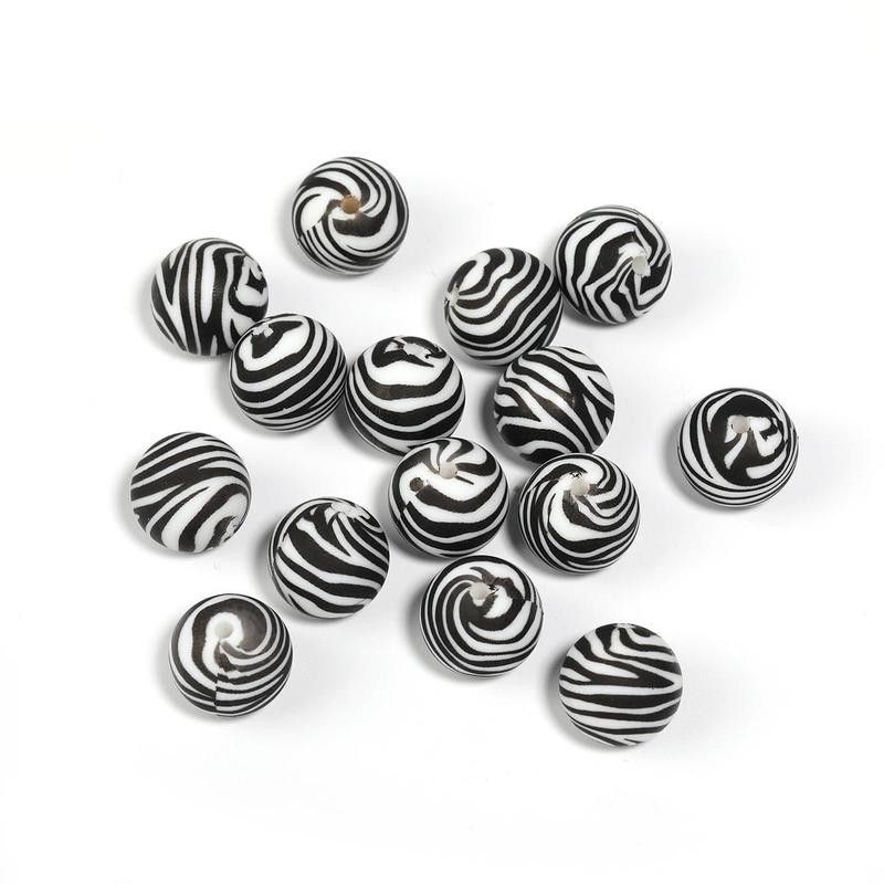 【B170】 Beads for DIY Projects: 15mm Round, Mixed Color, 30Qty