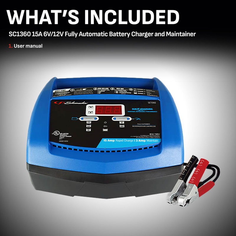 Schumacher Electric Ship ‘n Shore 15A Car Battery Charger and