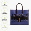 Pardon My Fro Tribe Blue, Faux Pebbled Leather Tote Bag,