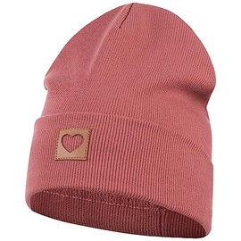 Smarilla Beanie Hat Girls Women Children Transition Hat Ribbed, brick red