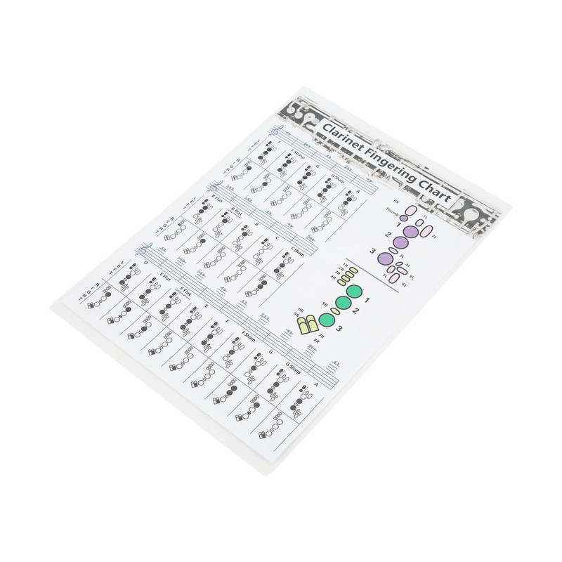 Clarinet Fingering Chart Clarionet Chords Poster Training Chart Musical Instrument