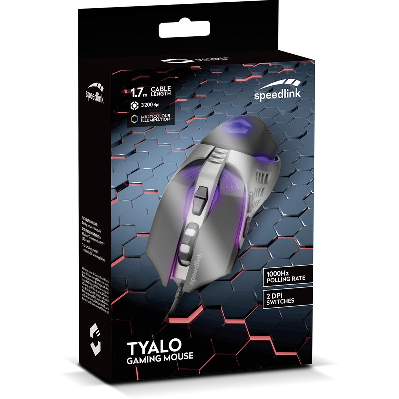 Speedlink Tyalo Sl-680015-bk - Mouse óptico para Videojuegos con iluminación