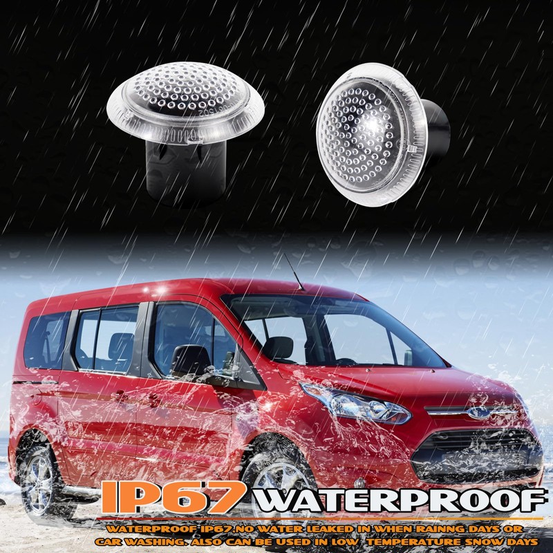 AreLokpri Side Marker Repeater Lights Compatible with 2010-2021 Ford Transit