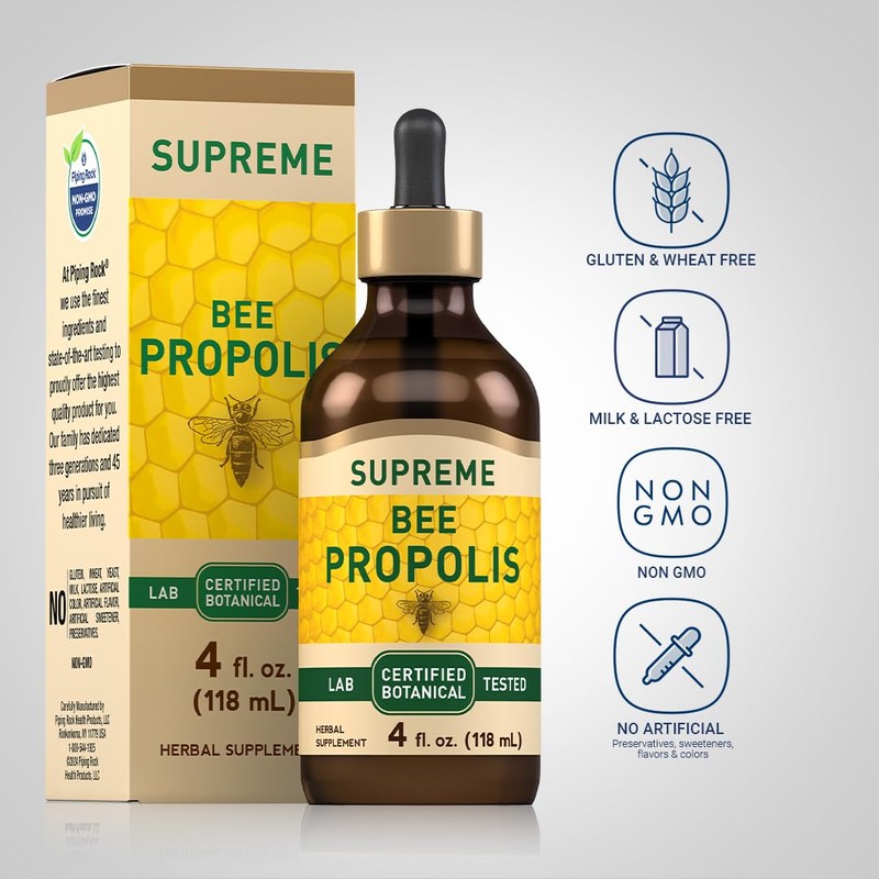 Piping Rock Bee Propolis Extract Tincture | 4 Fl Oz