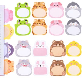 (8 Types of 16-Piece Set, 320 Pieces) Animals, Cute, Cute, Cats, Dogs, Bears, Rabbits, Chicks, 20 Sheets x 16, 320 Sheets, Colored Paper, Message Stickers, Funny, Girls, Children, Elementary School