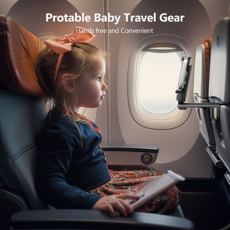 MiiKARE Airplane Travel Essentials Phone Holder, Universal Handsfree Phone Mount