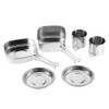 6Pcs Portable Stainless Steel Cookware Set Camping Picnic Outdoor Pan