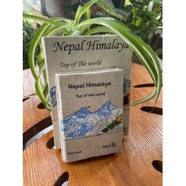 RISEON Set of 2 Handicrafts Nepali Handmade Vintage Lokta Paper Journal Diary Notebook Planner, Made in the Himalayas of Nepal (Nepal Himalaya)