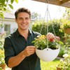 Bvrbaory 8 Pack Hanging Planter Pots,Self-Watering Flower Pot with Water