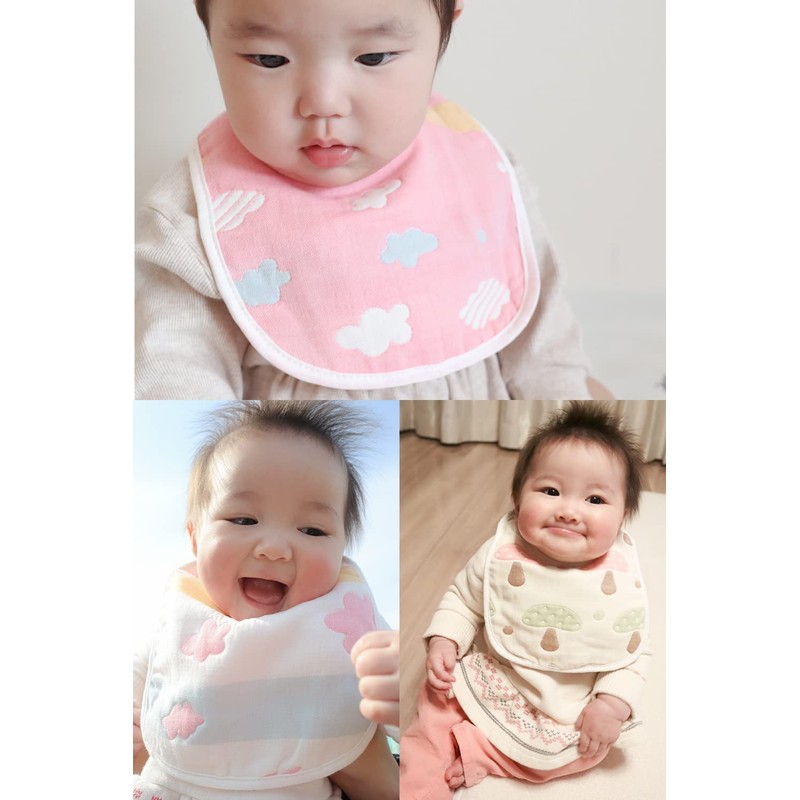 BMC bib. Bib, 6-piece Towel, 3-Piece Set, Bib, 100% Cotton,