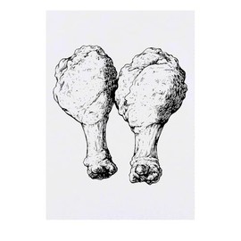 'Chicken Drumsticks' Temporary Tattoo - Water Resistant, Skin-Safe, Non-Toxic Transfer (TO00081603)