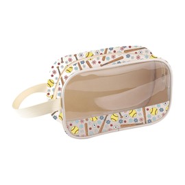 MEIKIUP Softball Clear Bag Softball Gifts for Women Makeup Bag Softball Lover Gifts Just a Girl Who Loves Softball Cosmetic Bag (Softball Clear Bag-UK)