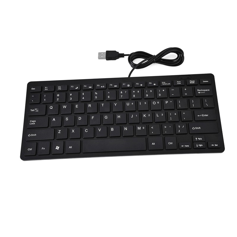 78 Keys Ultra Thin Mini USB Wired Keyboard for Desktop