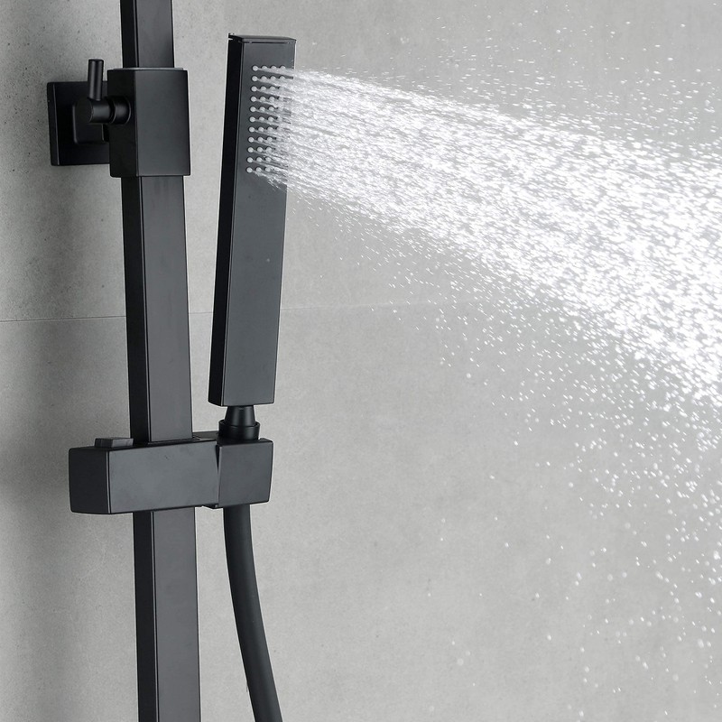 JOHO Hand Shower Head Stainless Steel Square Shower Head Water-Saving