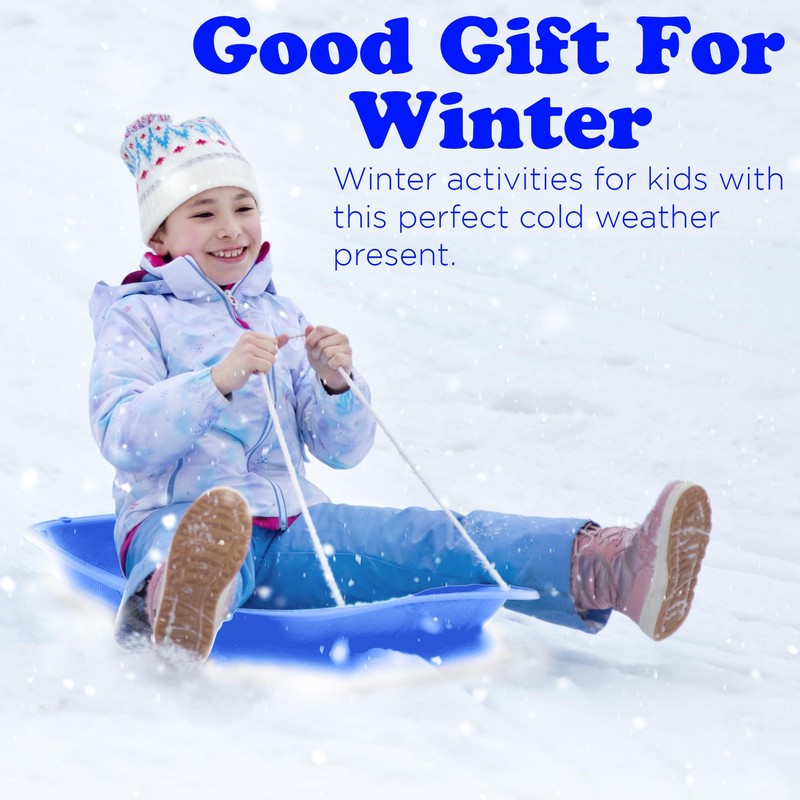 Slippery Racer Downhill Sprinter Flexible Kids Toddler Plastic Toboggan Snow