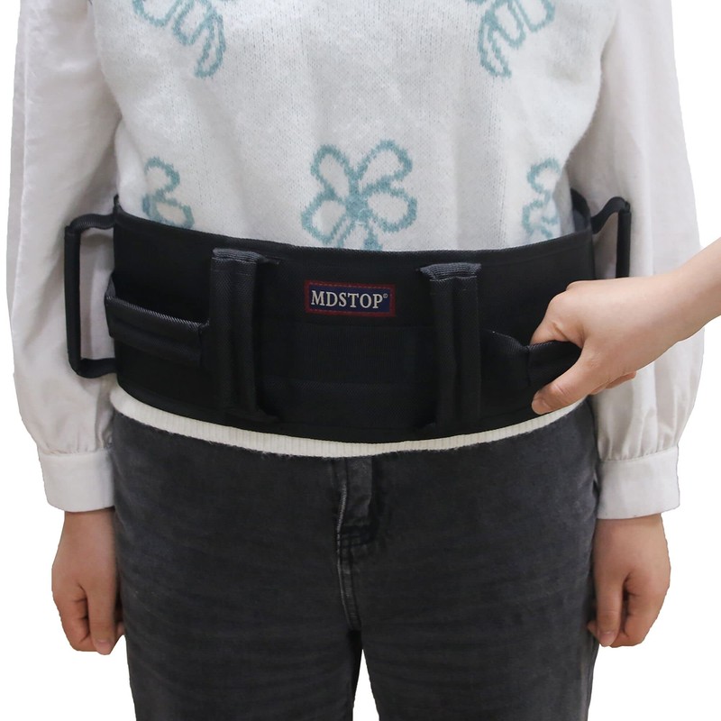 MDSTOP Gait Belt with Padding Handles, Safety Transfer Belt for