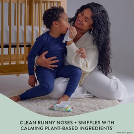 The Honest Company Plant-Based Snot Removing Wipes, Soothing Nose with Aloe, Hypoallergenic for Sensitive Skin, EWG Verified Fragrance-Free, 60 Count
