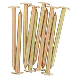 Levemolo 12pcs Metal Survey Stakes for Property Line Marking Durable Landscape Stakes Waterproof Ground Pegs for Outdoor Camping and Gardening