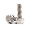 cSeao 1/4-20 x 1-1/4" Flanged Hex Head Bolts Flange Hexagon