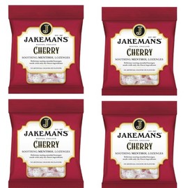 Throat Lozenges Multipack – Set of 4 Bags of Cherry Lozenges (73g Each) – Soothing Relief – Packed by Black Nore Gifts