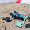 Convertible Beach Cart Blue Camping Wagon Adult Mesh Pockets Extra