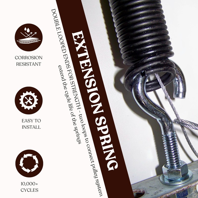 Heavy Duty Residential Garage Door Extension Springs 2-Pack (160 lbs.)