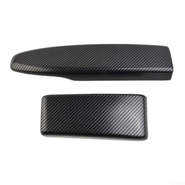 2Pack Carbon Fiber Center Armrest Box Cover Console Box Protect Cover Compatible with for BENZ C Class W204 2008-2014 for E Class W212 2010-2013, for GLK X204 2008-2015