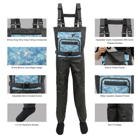 8 Fans Fishing Waders for Men and Women, Chest Waders- Waterproof Bootfoot, Neoprene Waders for Hunting & Fishing XXL