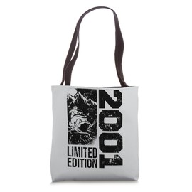 Snowmobiling-Riding Vintage born 2001 Birthday Snowmobile Tote Bag
