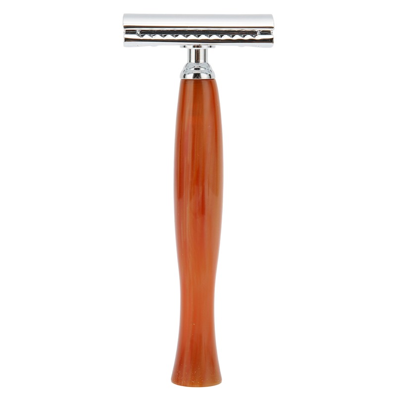 Long Handle Double Edge Safety Razor Zinc Alloy Resin Manual