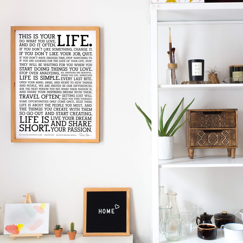 Holstee Manifesto Poster - The Original This is Your Life