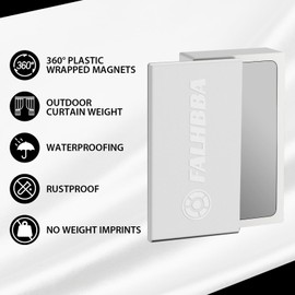 FALHBBA 24 Pcs Outdoor Curtain Weights,Waterproof Magnetic Curtain Weights for Winds Heavy Drapery Weighted Magnets Bottom Weights to Hold Down Curtain, Garden Flag, Tablecloth