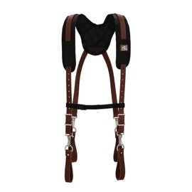 Weaver Tool Gear Leather Comfort Plus Adjustable Tool Belt Suspenders for Men - 4" Belt loops - Leather Tool belt Suspenders for Construction, Carpenters, Electricians, and Tradesmen
