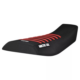 Yamaha 2002-2004 Arctic Cat 375 400 500 ATV Seat Cover  all BLACK w/RED rib LOGO #451