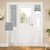 HOMEIDEAS Blackout Linen Sidelight Curtains for Front Door, Side Door