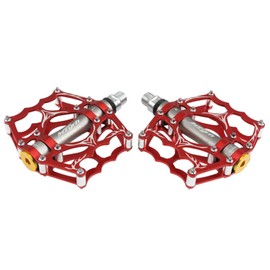 Jpamzceo Bicycle Pedals Cycling Bike Pedals Ultralight Aluminum Alloy Road Bike Cross Bike High Strength 2pcs (Red)