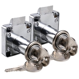 UHPPOTE Zinc Alloy Cam Lock for Door Cabinet Mailbox Cupboard & Drawer Locks (Pack of 2)