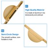 INCREWAY Brushed Gold Drawer Pulls 2 Set Half Moon Drawer