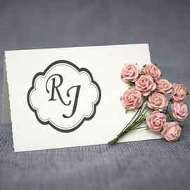 Acorn Sales Monotype Corsiva Initial Rubber Stamp