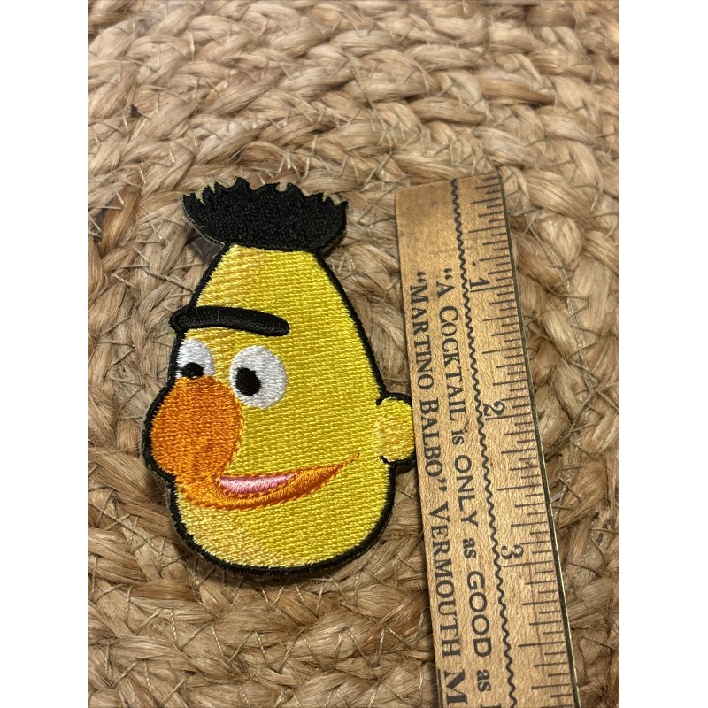 Sesame Street cartoon EMBROIDERED PATCH rare 90s Vtg Hat Iron