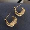 JoyToGo 18K Gold Plated Earrings for Women Irregular Leaf Drop