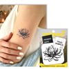 Semi-Permanent Tattoo, Serene Lotus Bloom, Long Lasting Temporary Tattoos, Waterproof