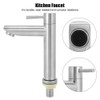 G1/2in Stainless Steel Bathroom Basin Sink Faucet Single Cold Water