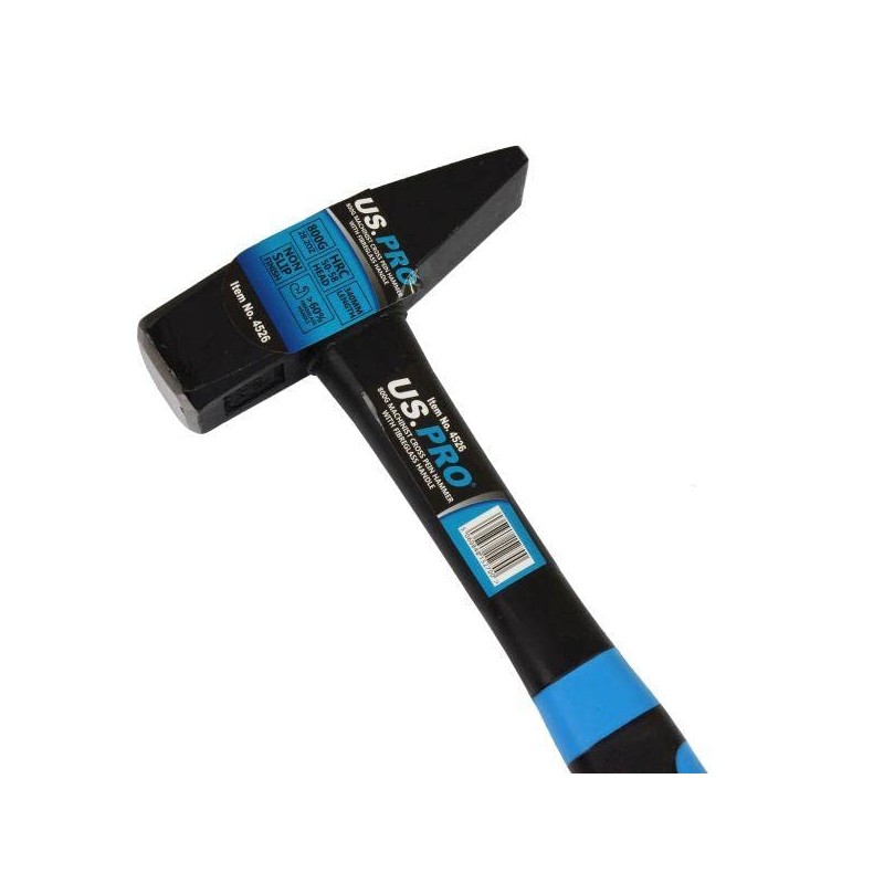 US PRO Tools 800G Machinist Cross Pein Hammer with Fibreglass