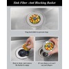 Hibbent Kitchen Sink Plug,Upgraded 3 in 1 Kitchen Sink Strainer